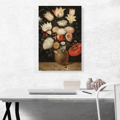 A Still Life Of Various Flowers In A Vase