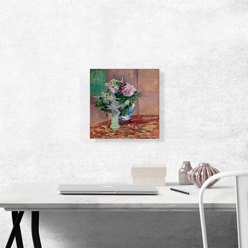 Lilacs and Peonies in Two Vases