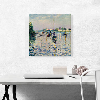 Boats On Mouillage Seine In Argenteuil 1892