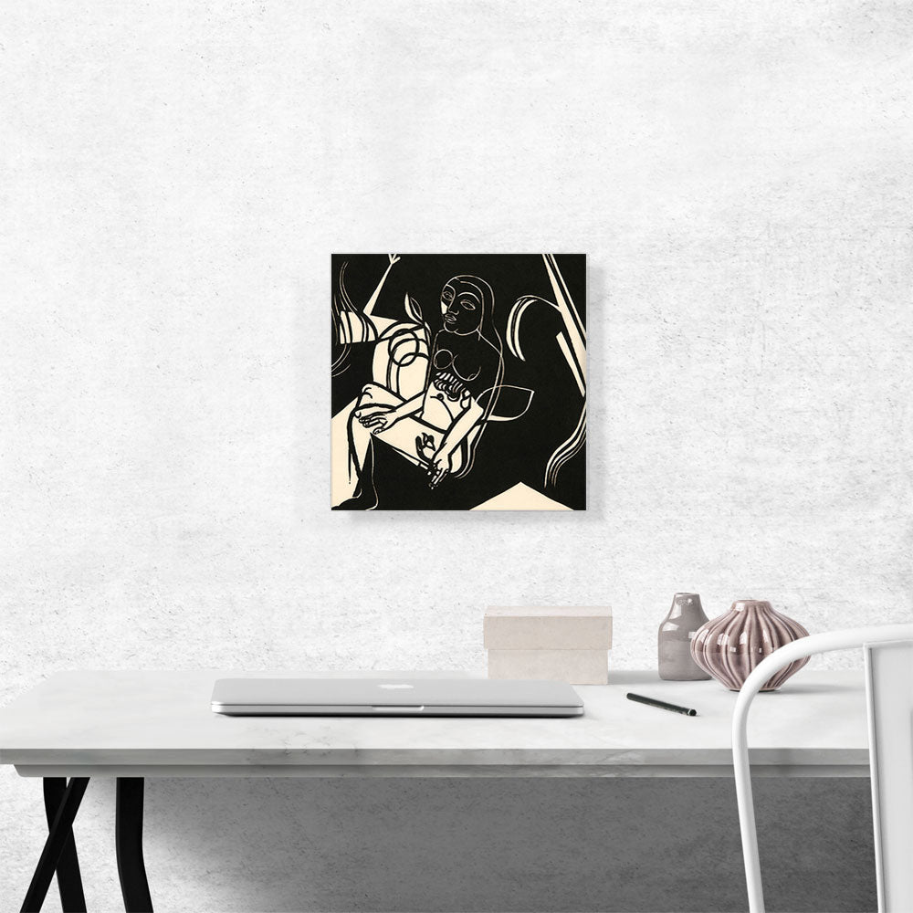 Seated Female Nude With Flower 1918