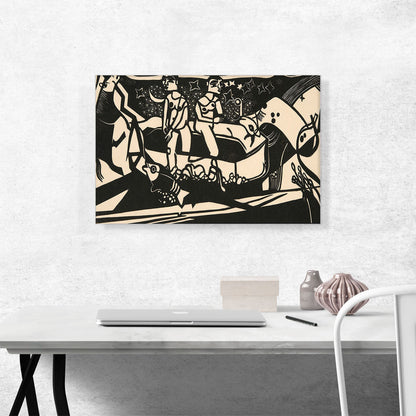 Two Nudes In Boat Under Starry Sky 1919