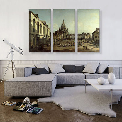 The Neumarkt in Dresden Seen from the Juedenhofe 1749