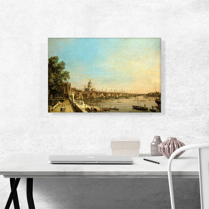 The Thames from the Terrace of Somerset House Looking Towards St. Paul's 1750