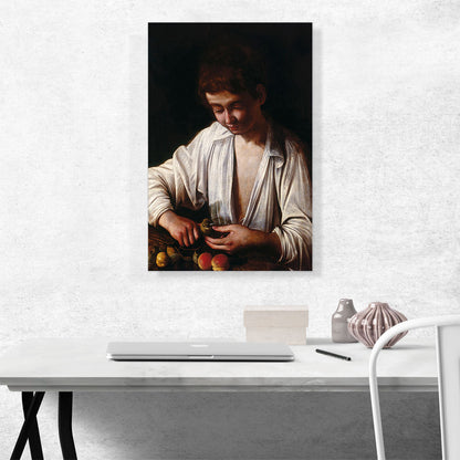Boy Peeling Fruit 1592