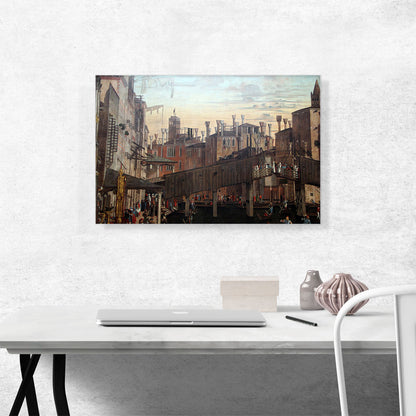 Wooden Rialto Bridge Miracle Of Relic Of True Cross 1494