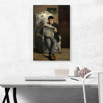 The Artist's Father Reading Newspaper 1866
