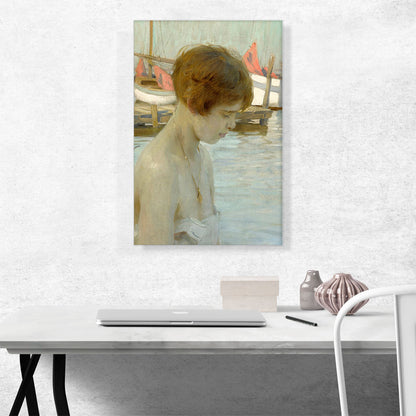 Young Girl At The Harbor