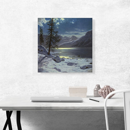Moonlit Lake Winter