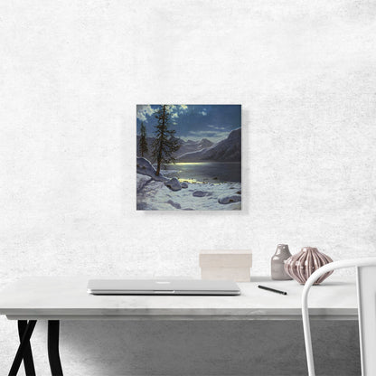 Moonlit Lake Winter