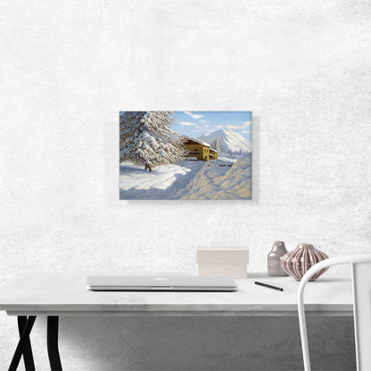 Winter Landscape With House