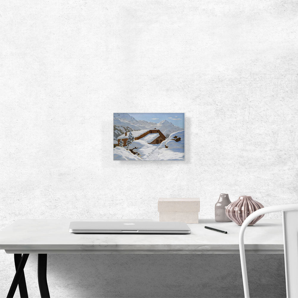 Winter Landscape With Mountain