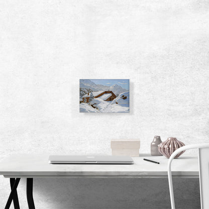Winter Landscape With Mountain