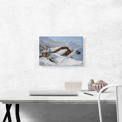 Winter Landscape With Mountain