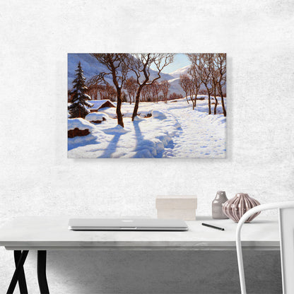 Winter Scene In The Alps