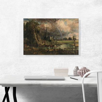 Salisbury Cathedral From The Meadows 1831