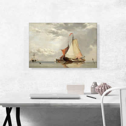 Dutch Fishing Craft Off Fort Lillo
