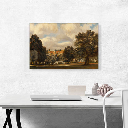 Village Behind The Trees