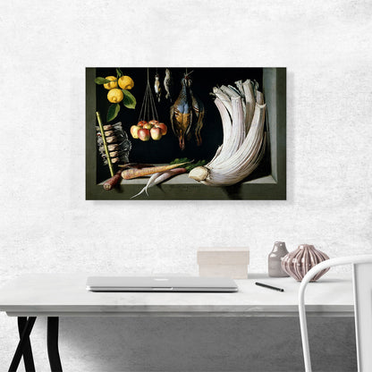 Still Life with Game Fowl Vegetables and Fruits