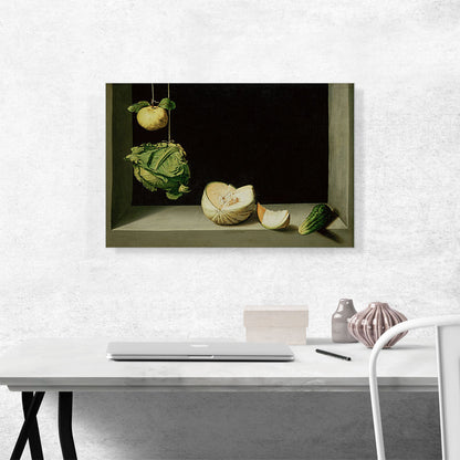 Still Life With Quince, Cabbage, Melon and Cucumber 1602