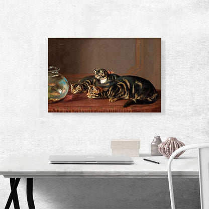 Cats By a Fishbowl