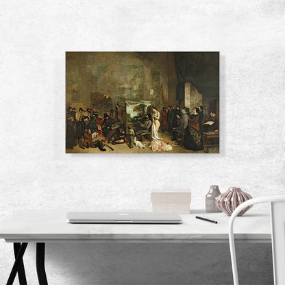 The Studio Of The Painter a Real Allegory 1855
