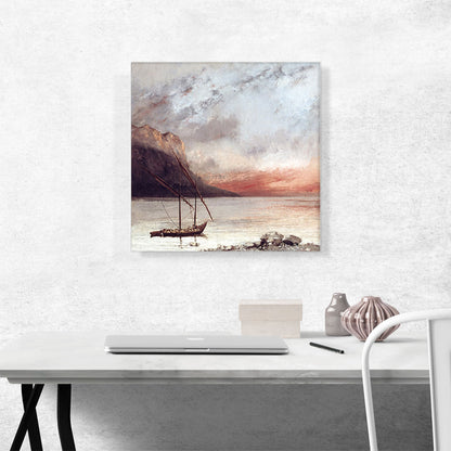Sunset Of Lake Leman 1874