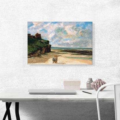 The Beach At Saint Aubin Sur Mer 1867