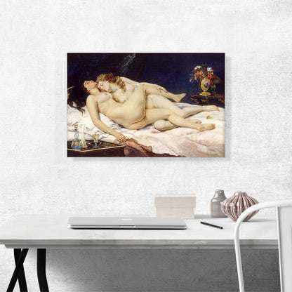 Two Friends Indolence and Lust Le Sommeil Lesbian 1866