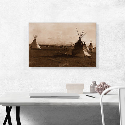 North American Indian Piegan Encampment 1900
