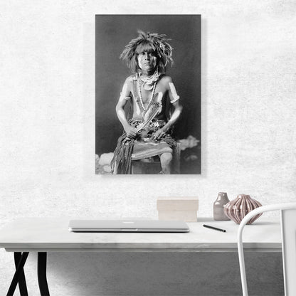Honovi-Walpi Snake Priest With Totkya Day Painting 1910