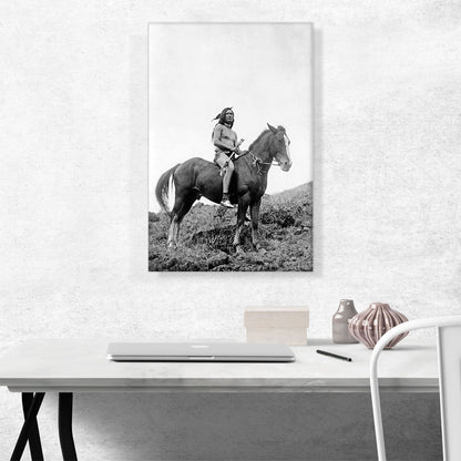 Nez Perce Warrior On Horse