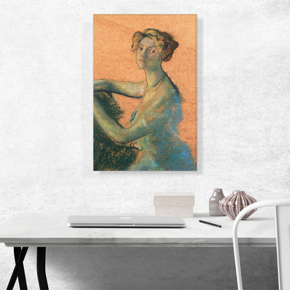 Woman With Orange Background