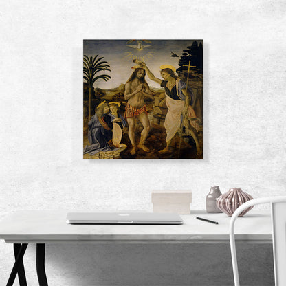 The Baptism of Christ, Andrea del Verrocchio 1475