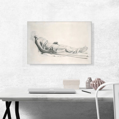 Drapery Study For Figure Of Dying Mary Magdalen 1815