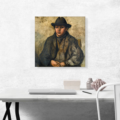 Young Man In Melon Hat 1922