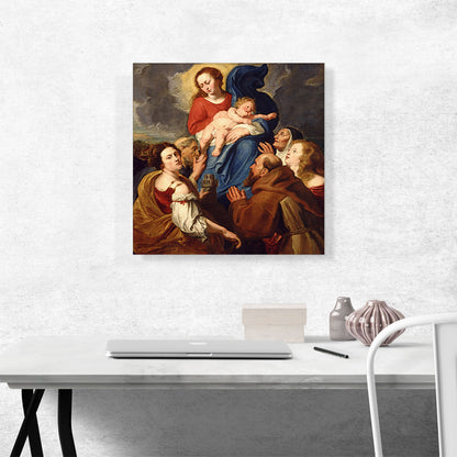 Madonna And Child With Five Saints