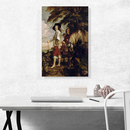 Charles 1 King Of England During a Hunting Party