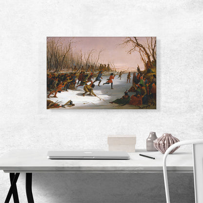 Ballplay Of Dakota On St. Peters River In Winter 1848