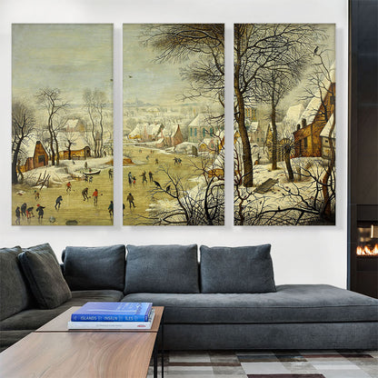 Winter Landscape with Ice Skaters and a Bird Trap 1565