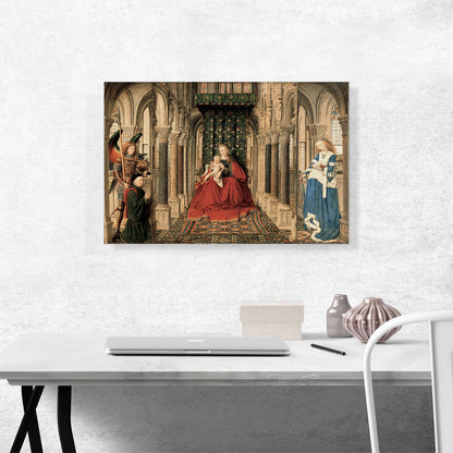 Triptych Of Mary And Child St Michael Catherine