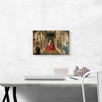Triptych Of Mary And Child St Michael Catherine