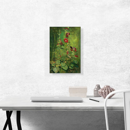 Red Hollyhocks 1863