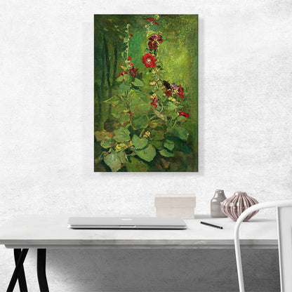 Red Hollyhocks 1863