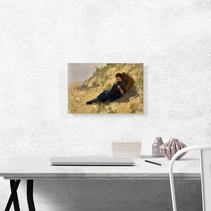 A Girl Resting On The Dunes