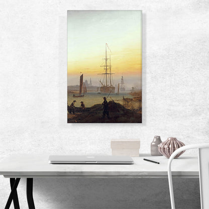 Ships in the Harbor of Greifswald 1820