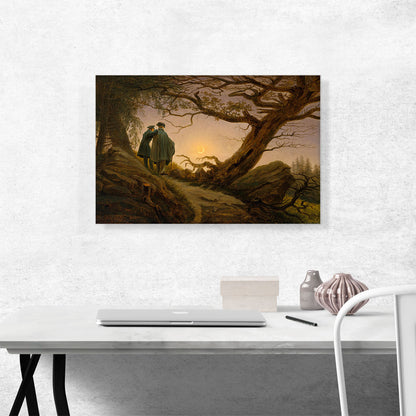 Two Men Contemplating the Moon 1825