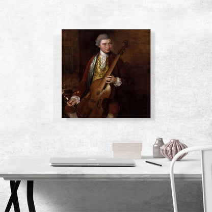 Portrait Of Composer Carl Friedrich Abel With Viola Da Gamba 1765