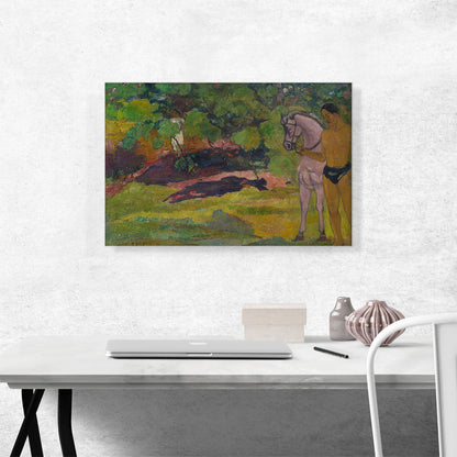 In the Vanilla Grove - Man and Horse 1891