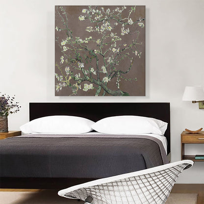 Branches with Almond Blossom - Brown Square 1890