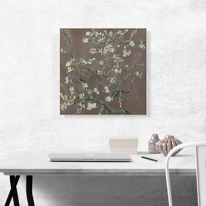 Branches with Almond Blossom - Brown Square 1890